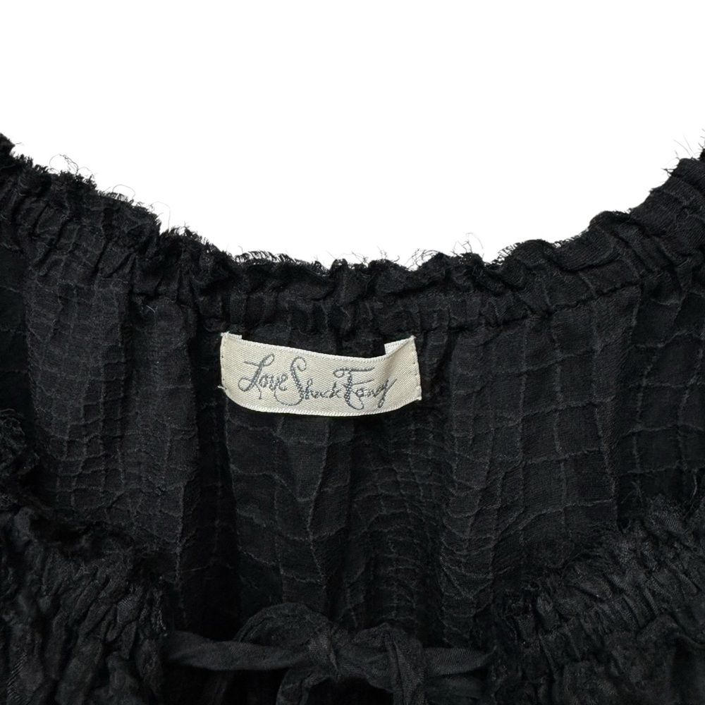 LoveShackFancy Textured Black minidress - Picture 7 of 8